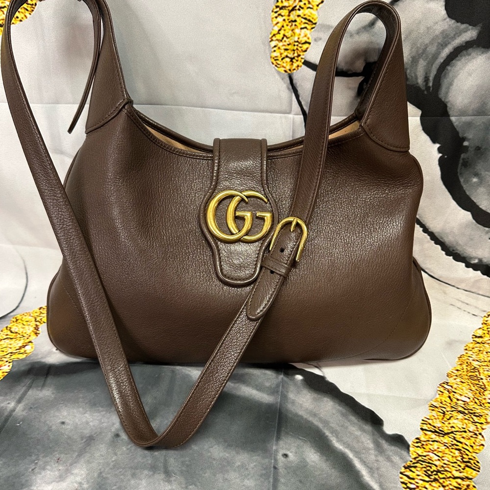 Gucci Brown Aphrodite Medium Crossbody Shoulder Bag